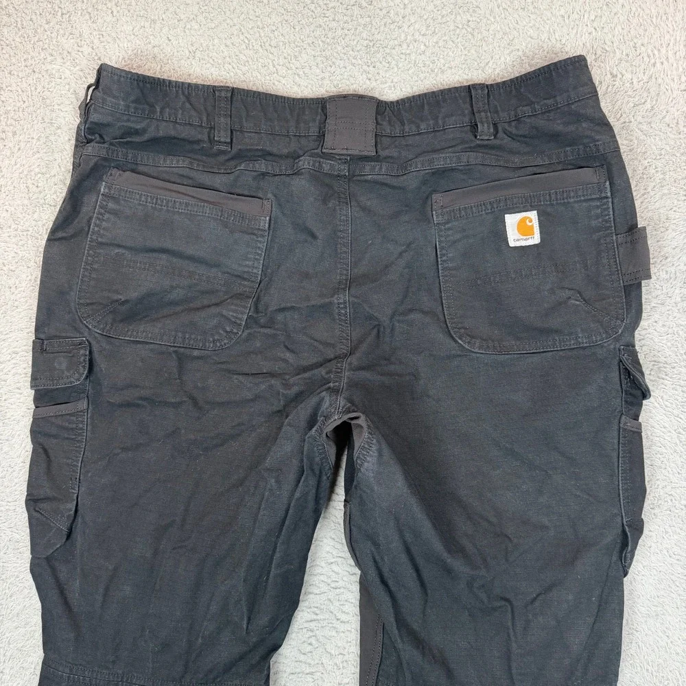Carhartt Mens Black Rugged Flex Steel Cargo Pants Relaxed Fit 103335 BLK 42x32